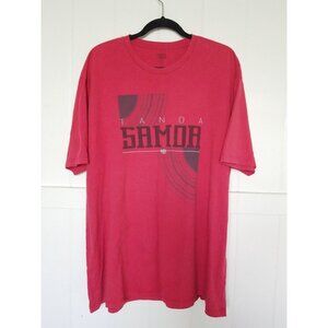 TANOA SAMOA GRAPHIC LOGO SPELL OUT TEE T-Shirt Mens 3XL Red Cotton